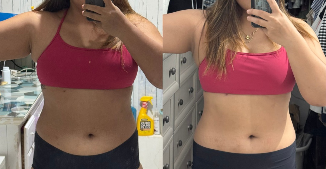 Client 1 before-and-after comparison, before on the left and after on the right