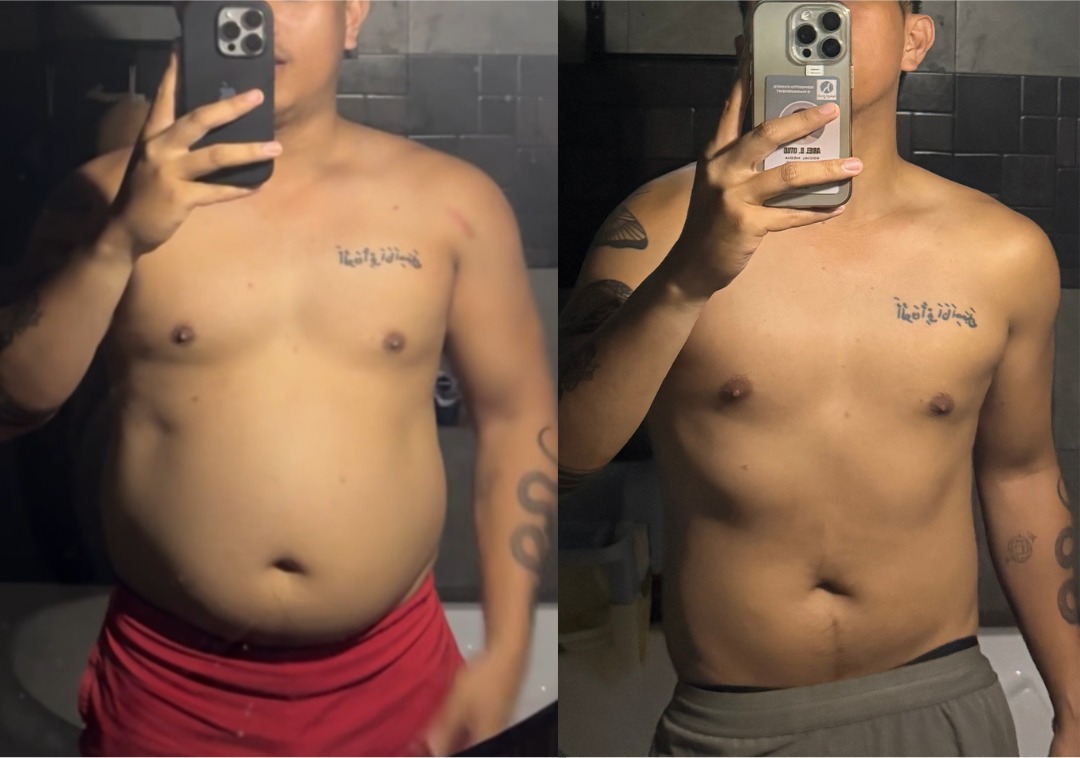 Client 4 before-and-after comparison, before on the left and after on the right